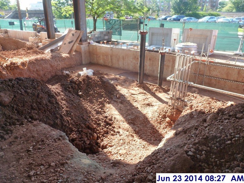 backfilled and compacted around the sanitary and water service pipes Facing South (800x600)